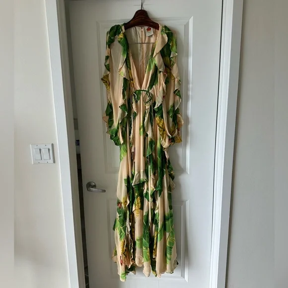 Farm Rio Beige Fresh Bananas Maxi Dress - Picture 7 of 10